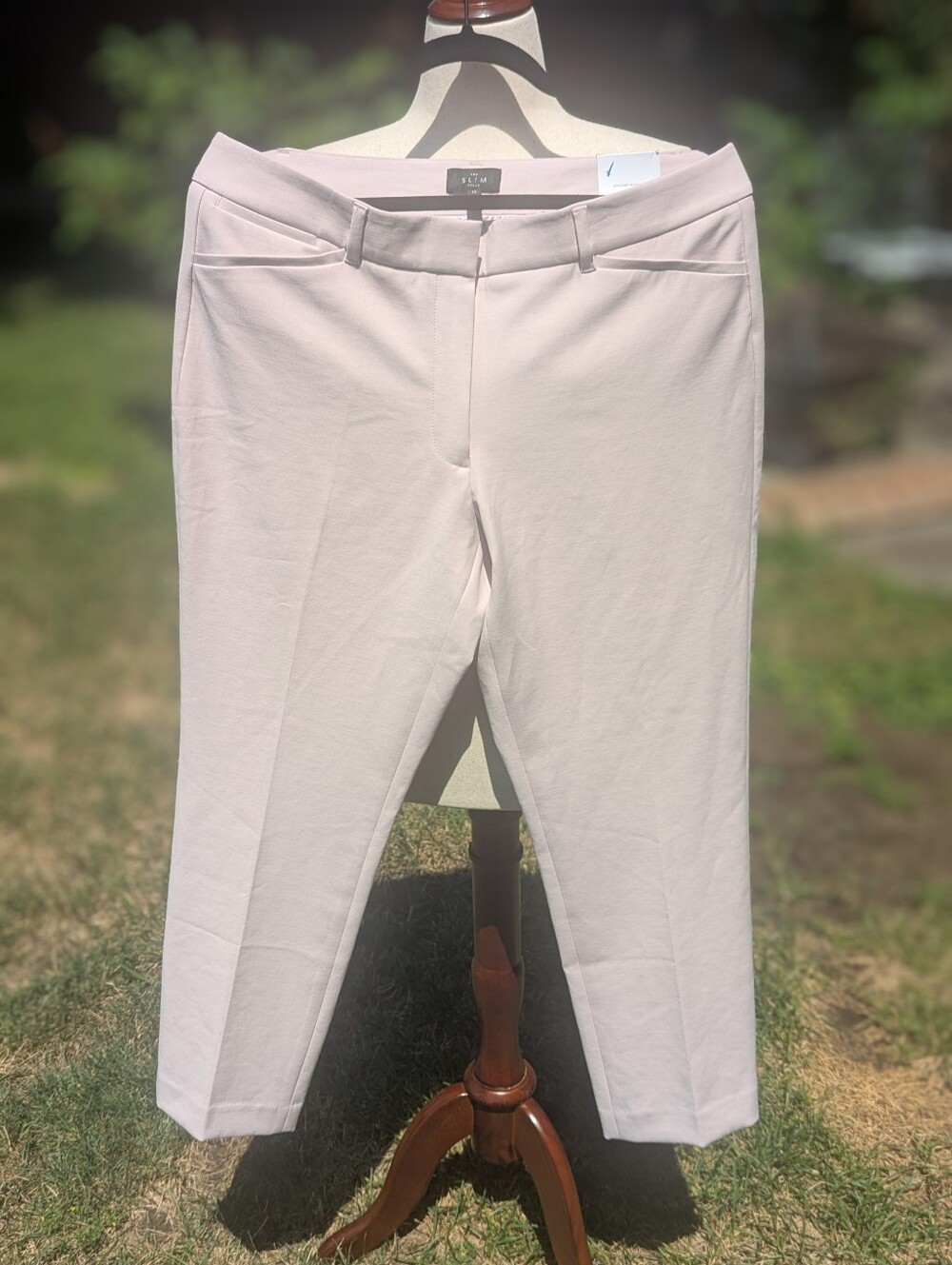 White House Black Market "The Slim" Light Pink Ankle Pants